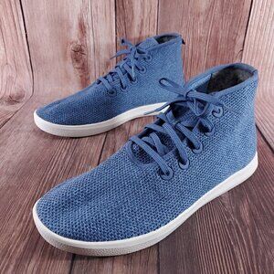 Allbirds TT Tree Toppers Mens Size 14 Blue White High Top Shoes Sneakers